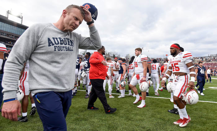 Auburn Tigers head coach Bryan Harsin following loss to Houston in the Birmingham Bowl at Protective Stadium in Birmingham, Ala., on Tuesday December 28, 2021. Bham25